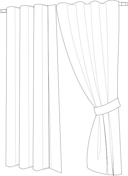 Curtains Coloring Pages (432x595)