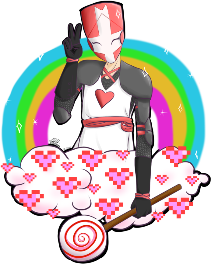 Castle Crashers Fan Art Deviantart Digital Art - Castle Crashers Pink Knight (894x894)