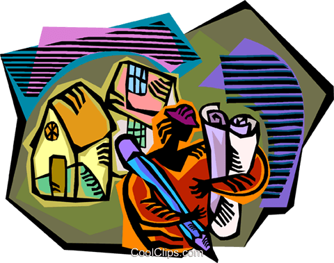 Architect, House Designer Royalty Free Vector Clip - Architect, House Designer Royalty Free Vector Clip (480x379)