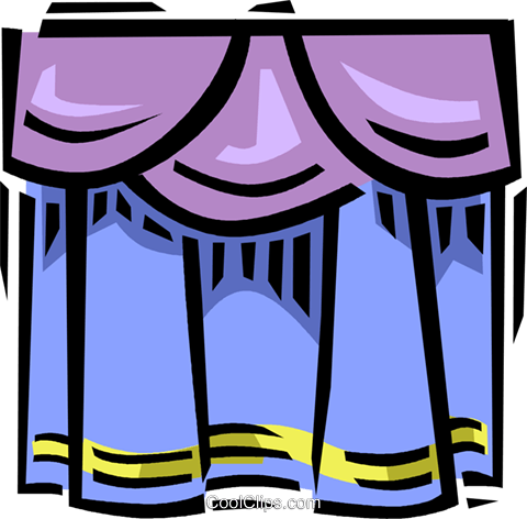 Theatre Curtains Royalty Free Vector Clip Art Illustration - Clip Art (480x472)
