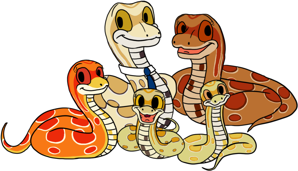 Snake Family By Allissajoanne4 - Snake Family Clipart (1024x672)