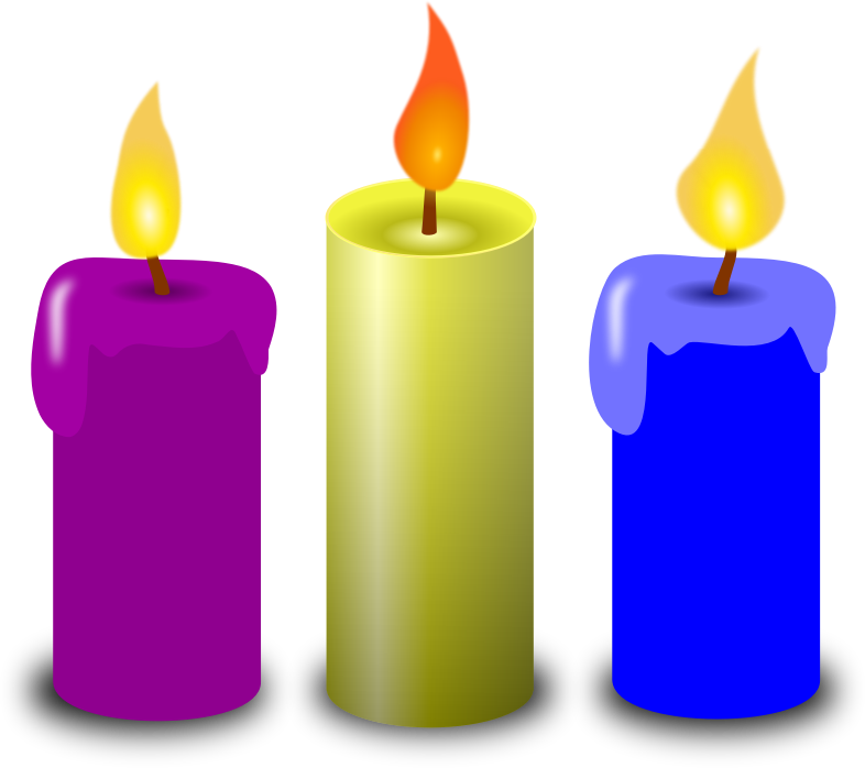 Candles - Three Candles Clipart (786x698)