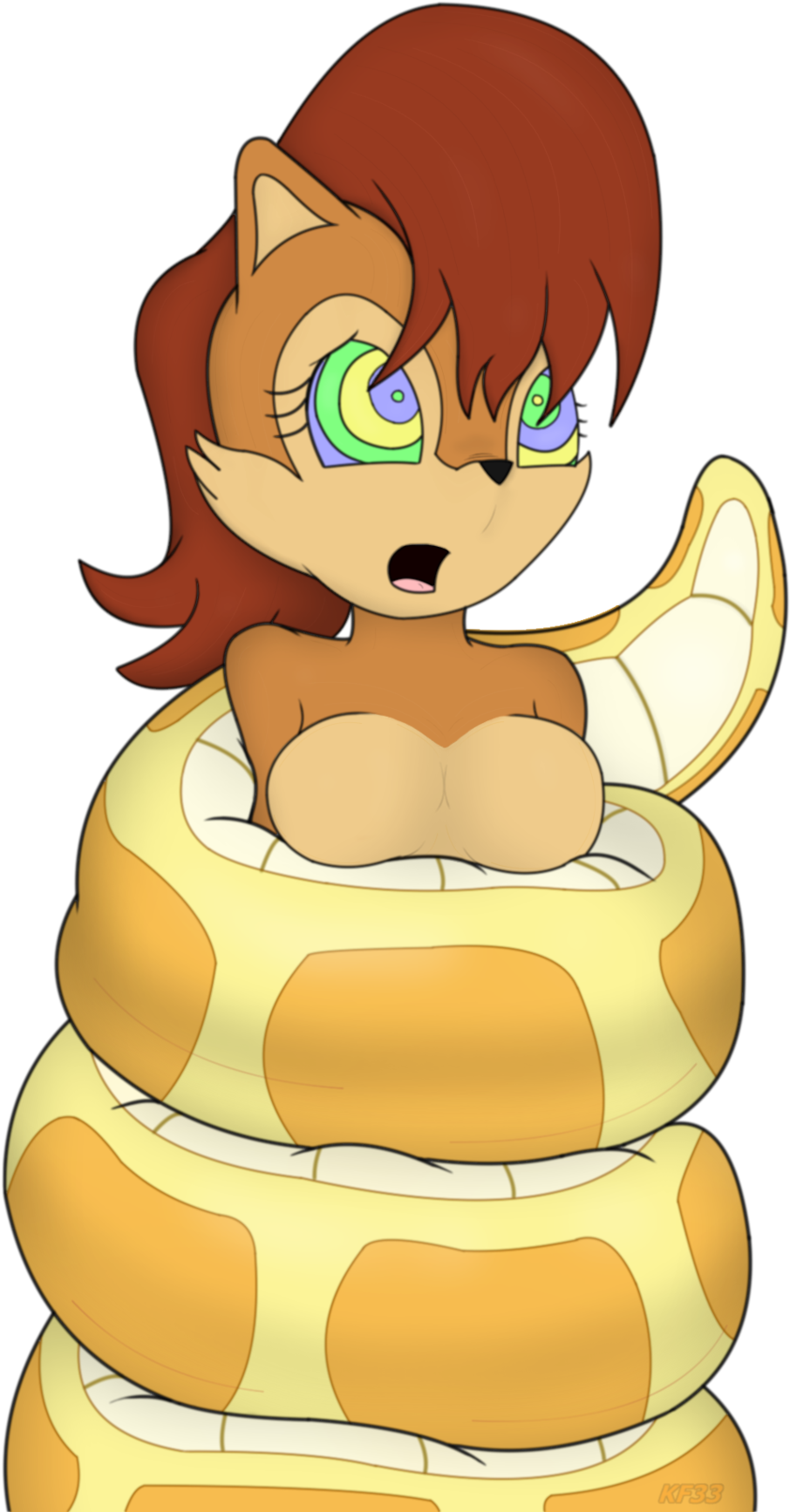 Sally Snake Peril By Kaafan33 Sally Snake Peril By - Sally The Squirrel Fan Art (1024x1697)