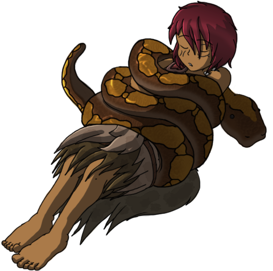 Snake Heat Preview By Phantomgline - Snakes Constricting Girl (547x543)