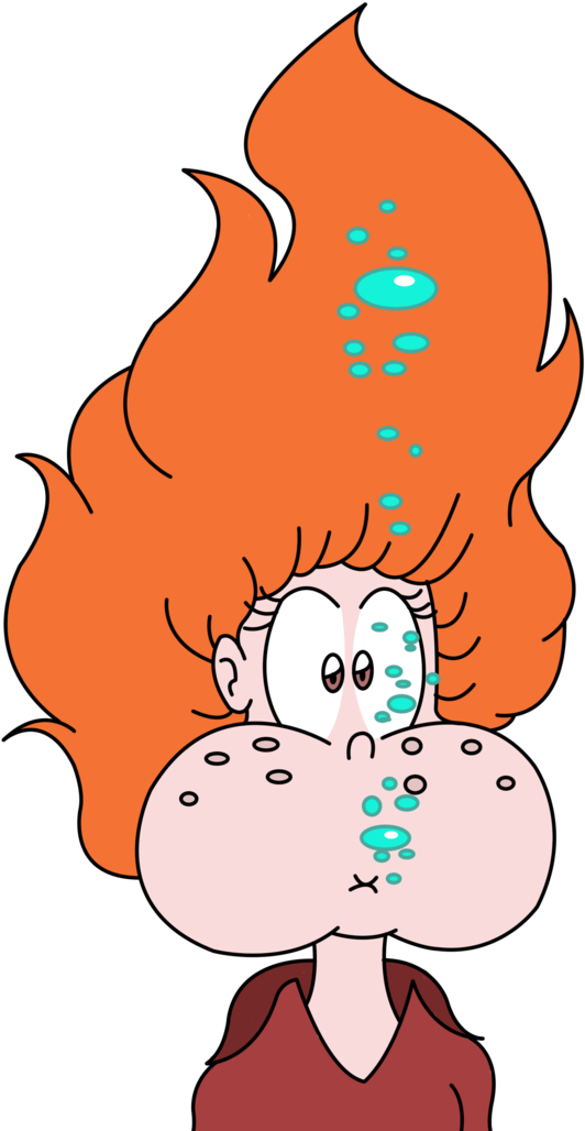 Freckles Puffy Girl Underwater By Akira-devilman666 - Cartoon (774x1032)