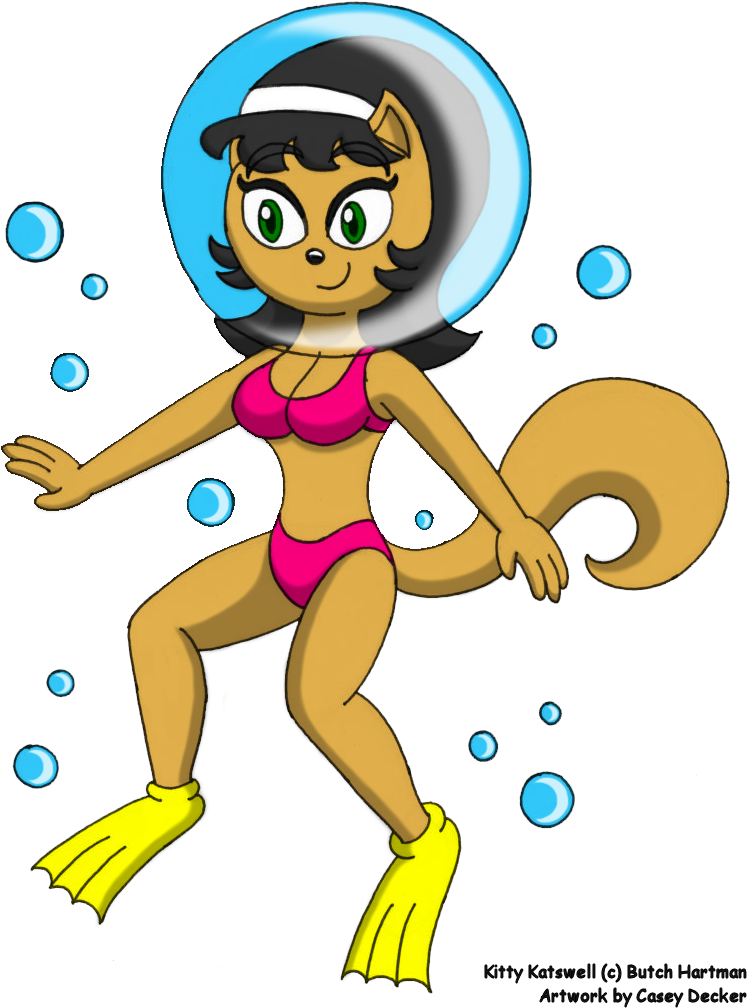 Underwater Kitty By Caseydecker - Kitty Katswell Swimsuit (775x1025)
