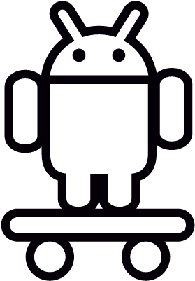 Android On Skateboard Vector - Simbolo Android (400x400)