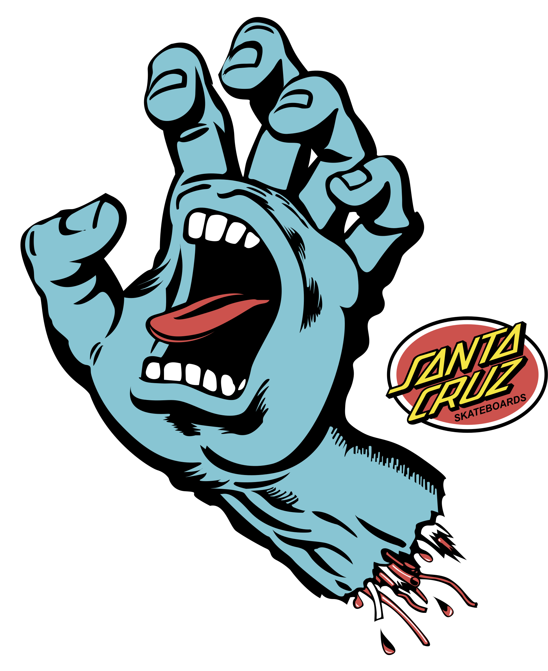 Santa Cruz Skateboards Logo Black And White - Santa Cruz Skateboards Logo (2400x2400)