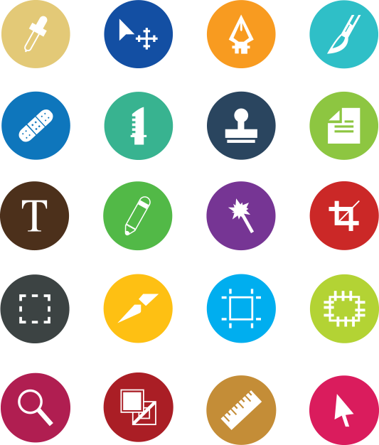 Adobe Tools Icons Vector (533x626)