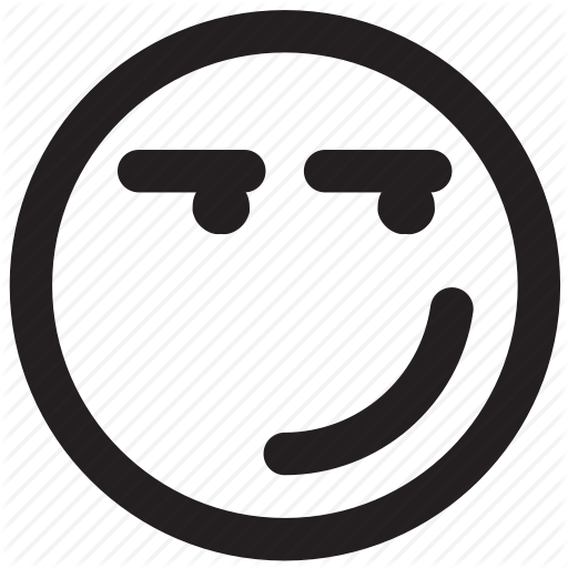 64 Smirky Clipart , - Confident Face Clipart (512x512)