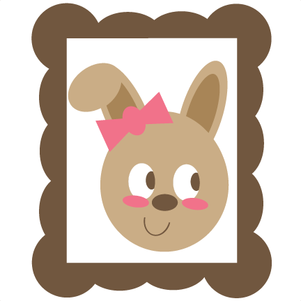 Easter Bunny In Frame Svg Files Easter Svg File Bunny - Cartoon (432x432)