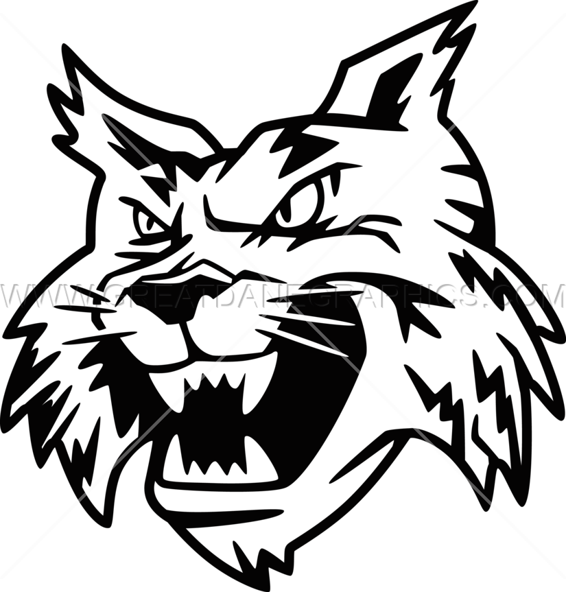 Bobcat Head - Printed T-shirt (825x863)