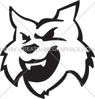 Bobcat Head - Illustration (369x385)