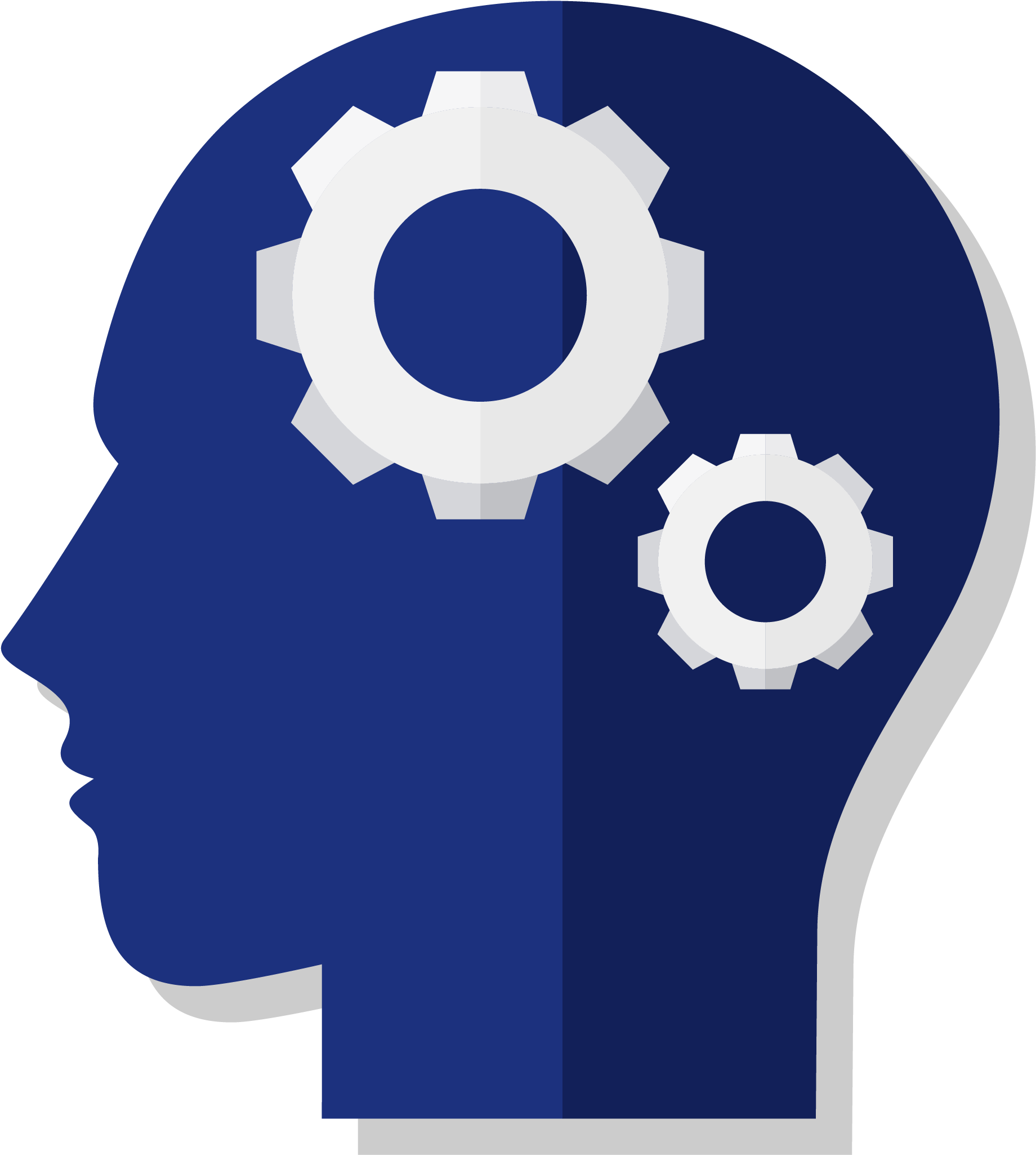 Gear Brain Human Head Icon - Gears Brain Png (2517x2550)