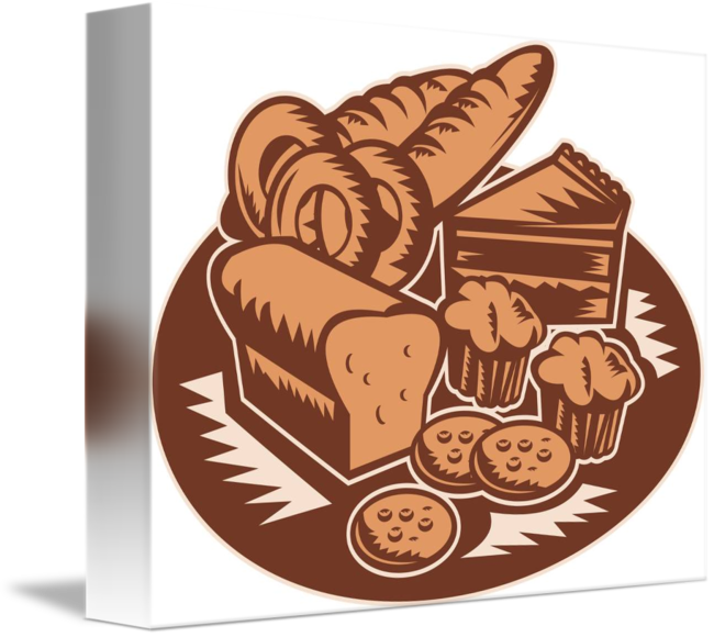 Share On Tumblr - Bread And Cake Logo (650x580)