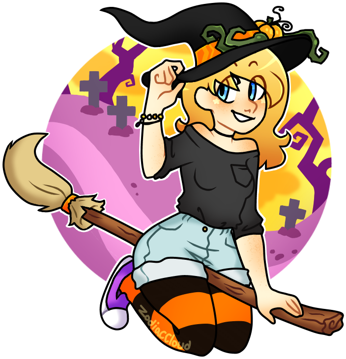 Happy Halloween 2017 By Zodiaccloud - Cartoon (733x763)