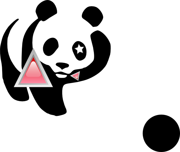 Cosmic Panda Waving Clip Art At Clker - Sticker Wwf World Wildlife Fund Panda Waterproof Paper (600x505)