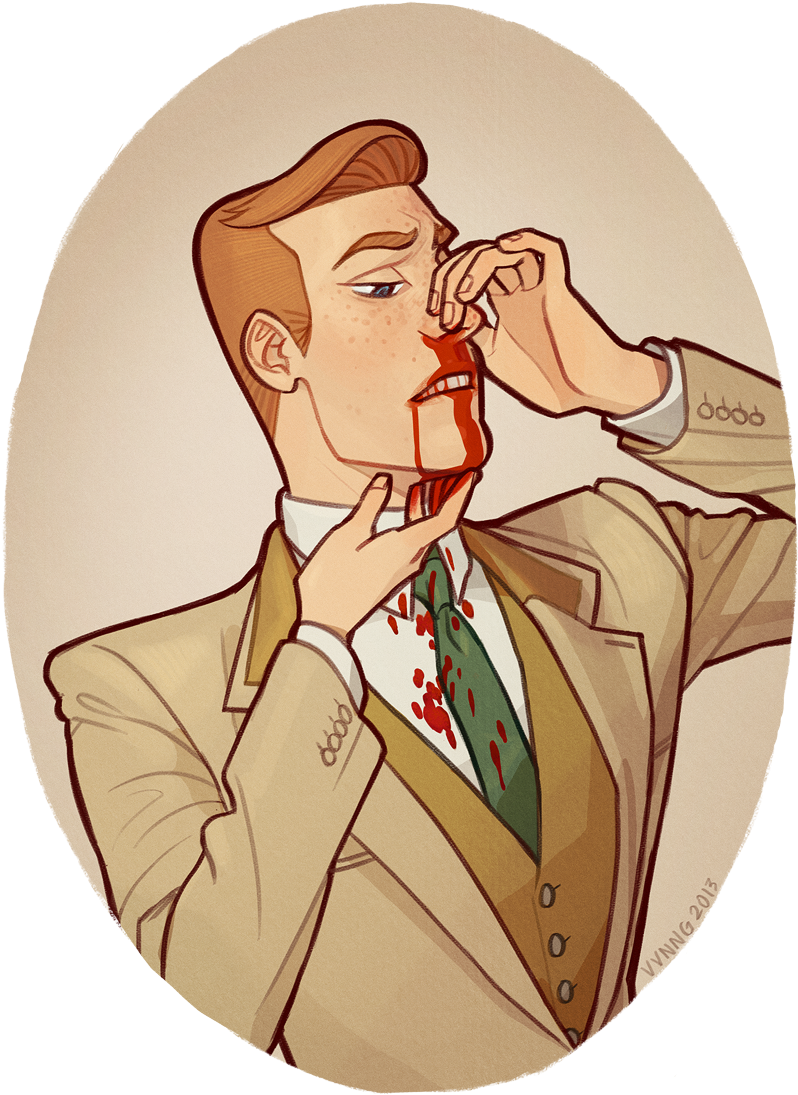 View High Resolution - Bioshock Infinite Blood From Nose (800x1101)