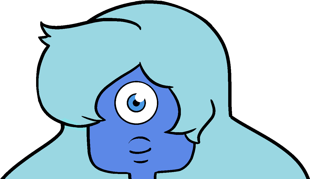 One Blue Eye - Sapphire Face Steven Universe (1461x790)