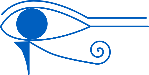 Blue Eye Of Horus Svg Clip Arts 600 X 303 Px - Eye Of Horus (600x303)