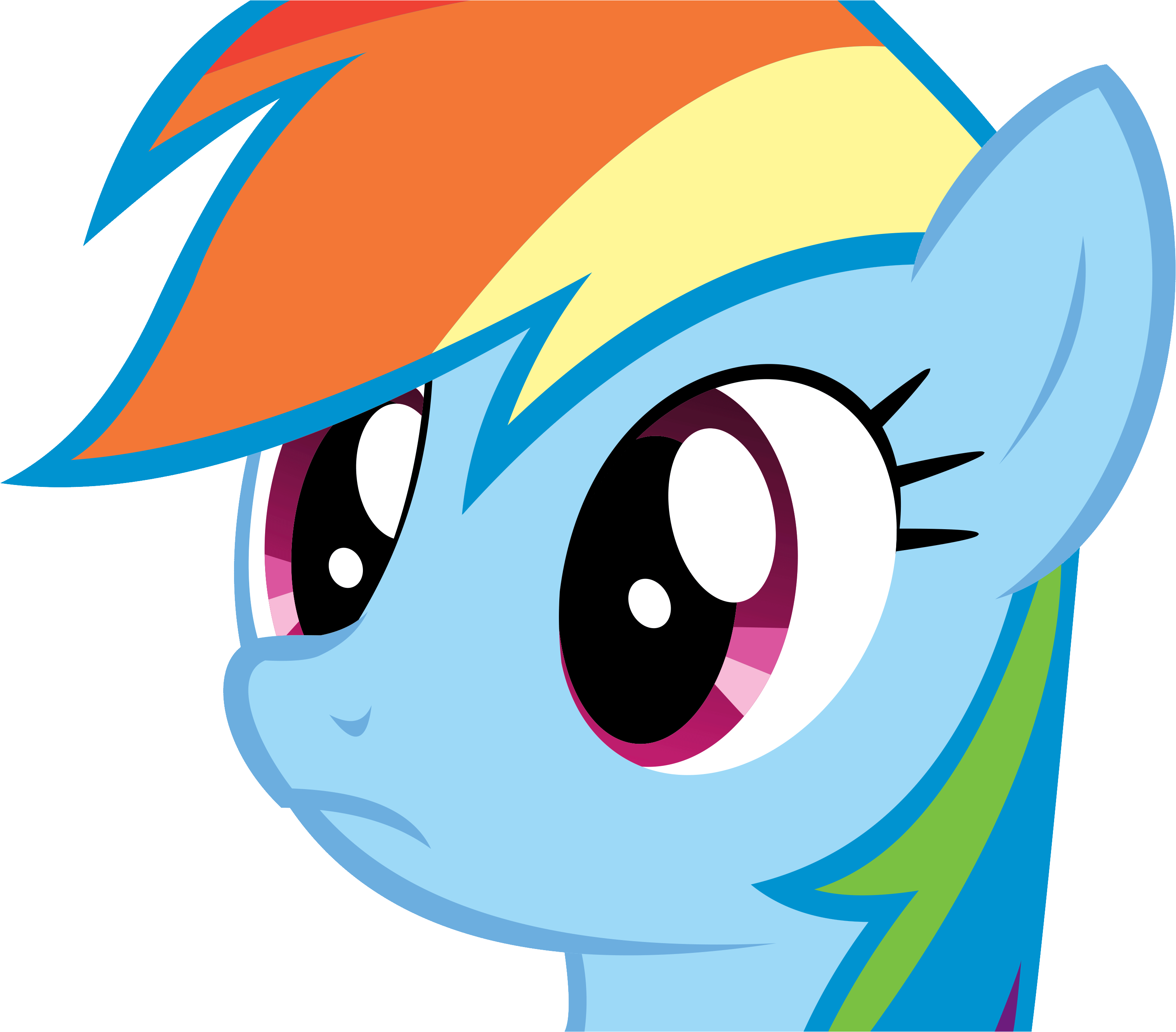 Rainbow Dash Pinkie Pie Applejack Fluttershy Blue Nose - My Little Pony Rainbow Dash Head (3030x2660)