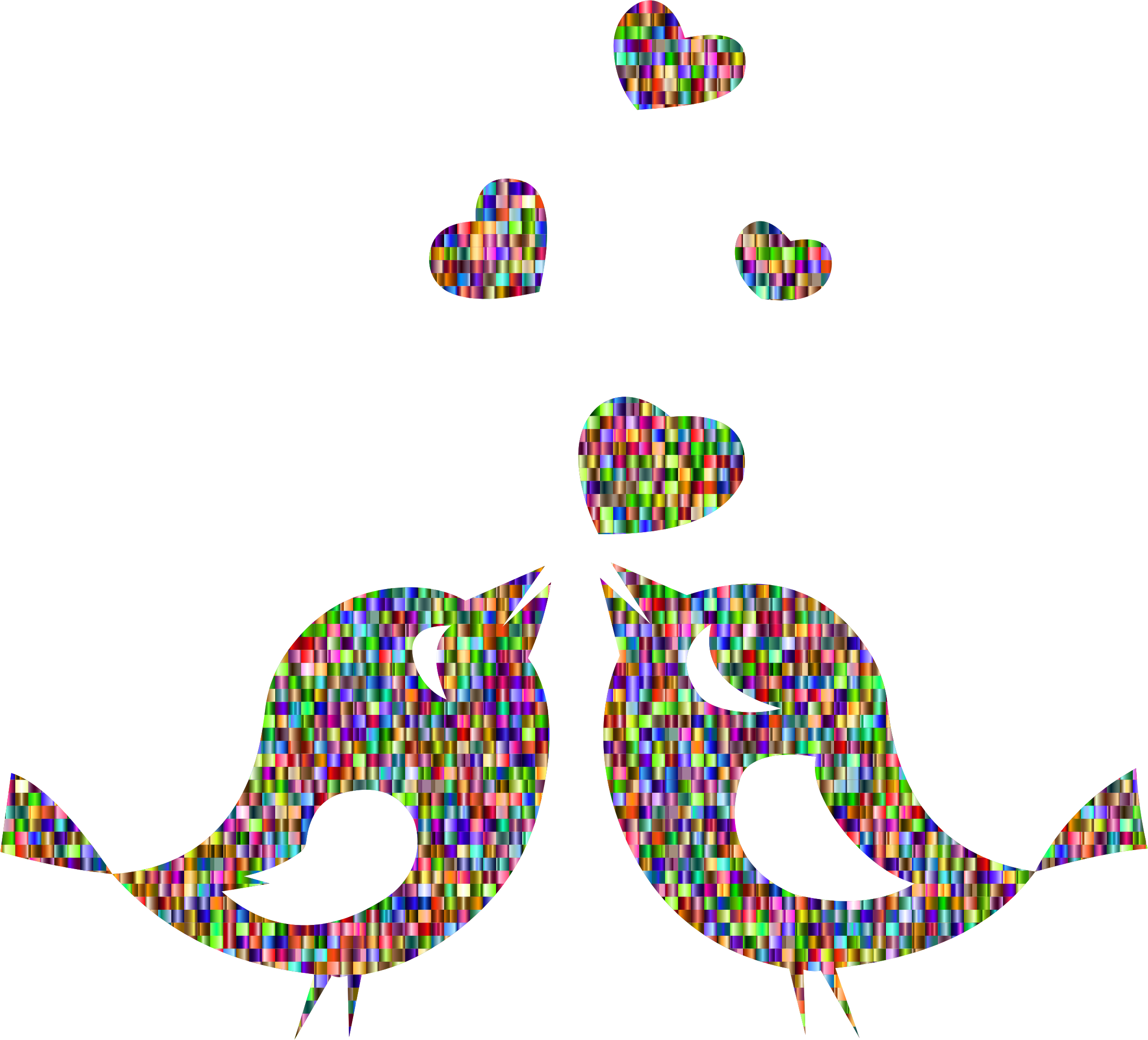 Confetti Clipart Png Download - Love Bird Clip Art (2344x2124)