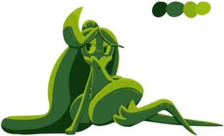 Tsareena In The Original Gameboy Palette - Cartoon (500x324)