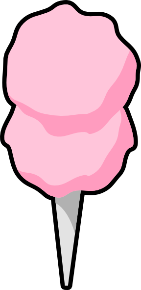 Cotton Candy Clipart Black And White - Clip Art (288x591)