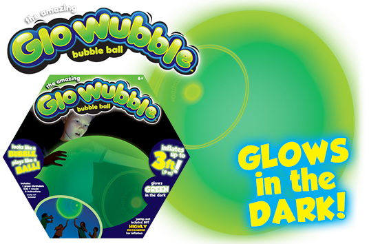 Pin Glow In The Dark Wubble Bubble Ball - Glo Wubble Bubble Ball, Net Wt: 0.05 Oz (1.5g) (536x354)