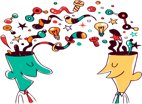 Brains - Sharing Ideas Clipart (600x417)