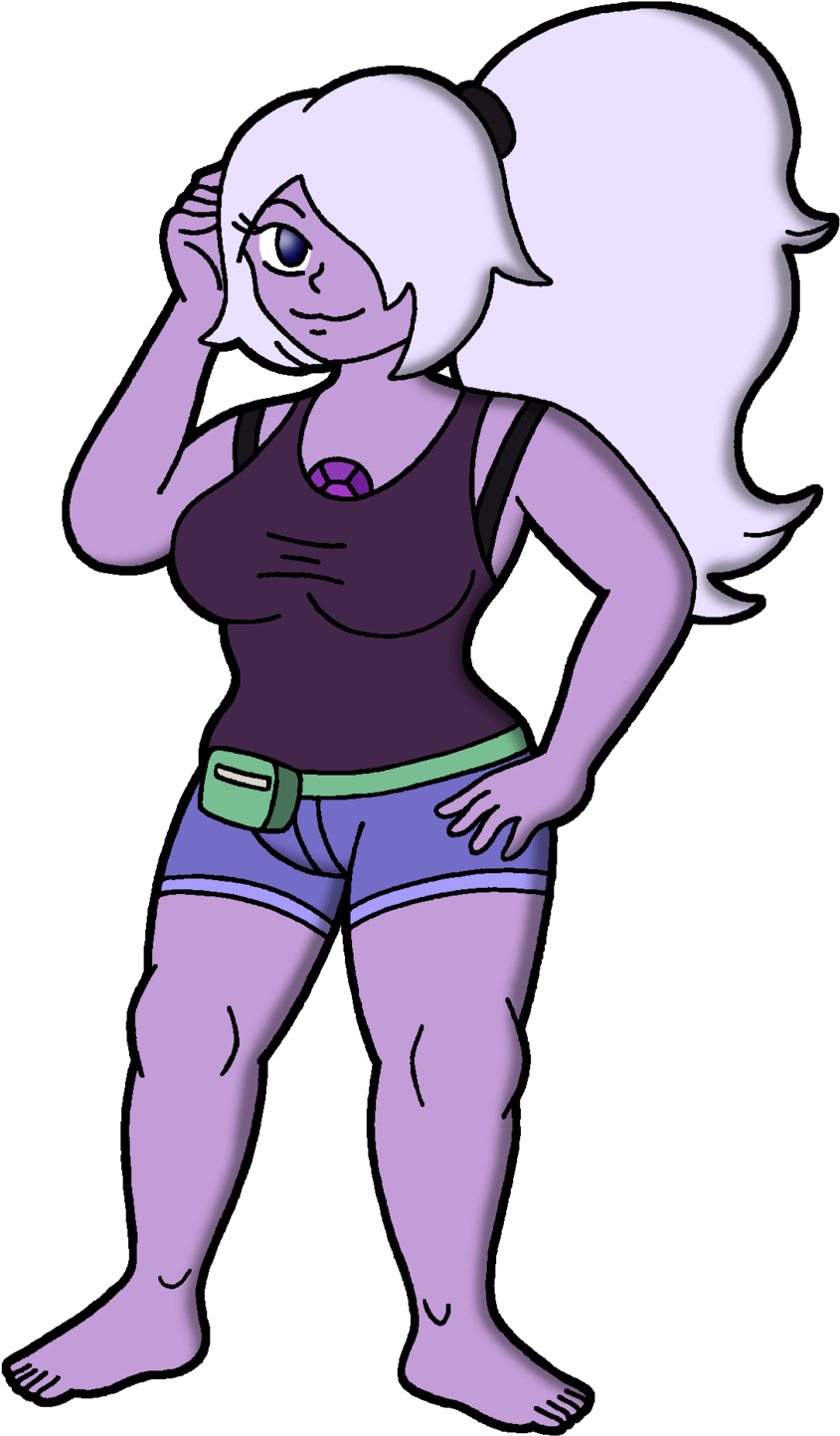 Polishedbrain Fan Art - Steven Universe Beach Amethyst (1024x1598)