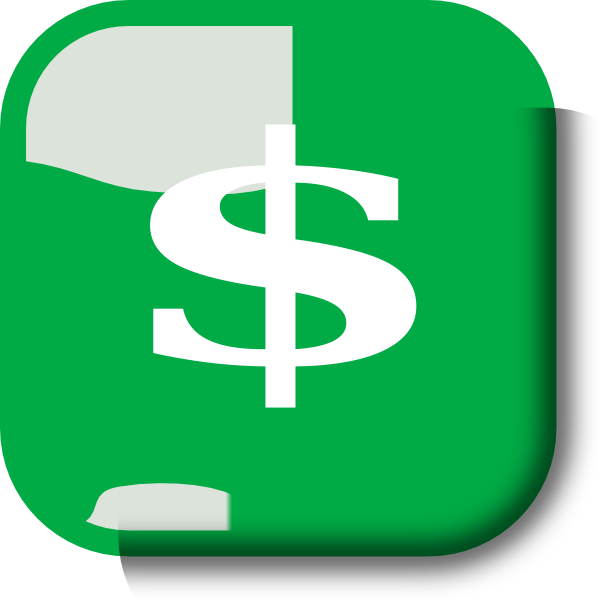 Green Donate Button Clip Art At Clker - Dollar (600x600)