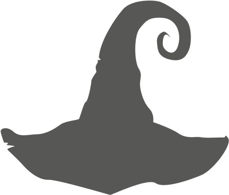 Silhouette Witch Hat - Sombrero Bruja Sombra (512x512)