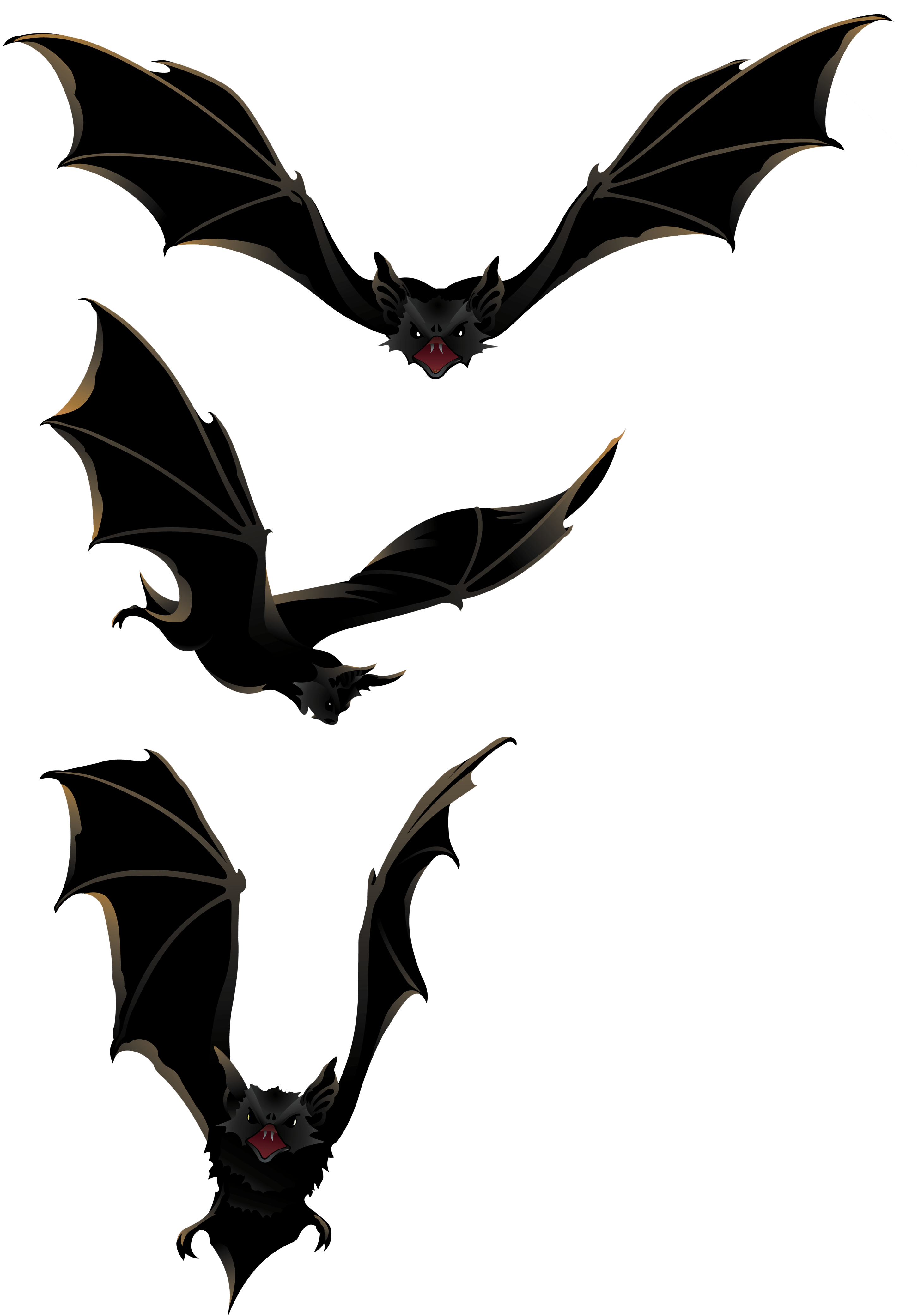 Halloween Black Bat Clipart - Bats Clipart (2946x4229)