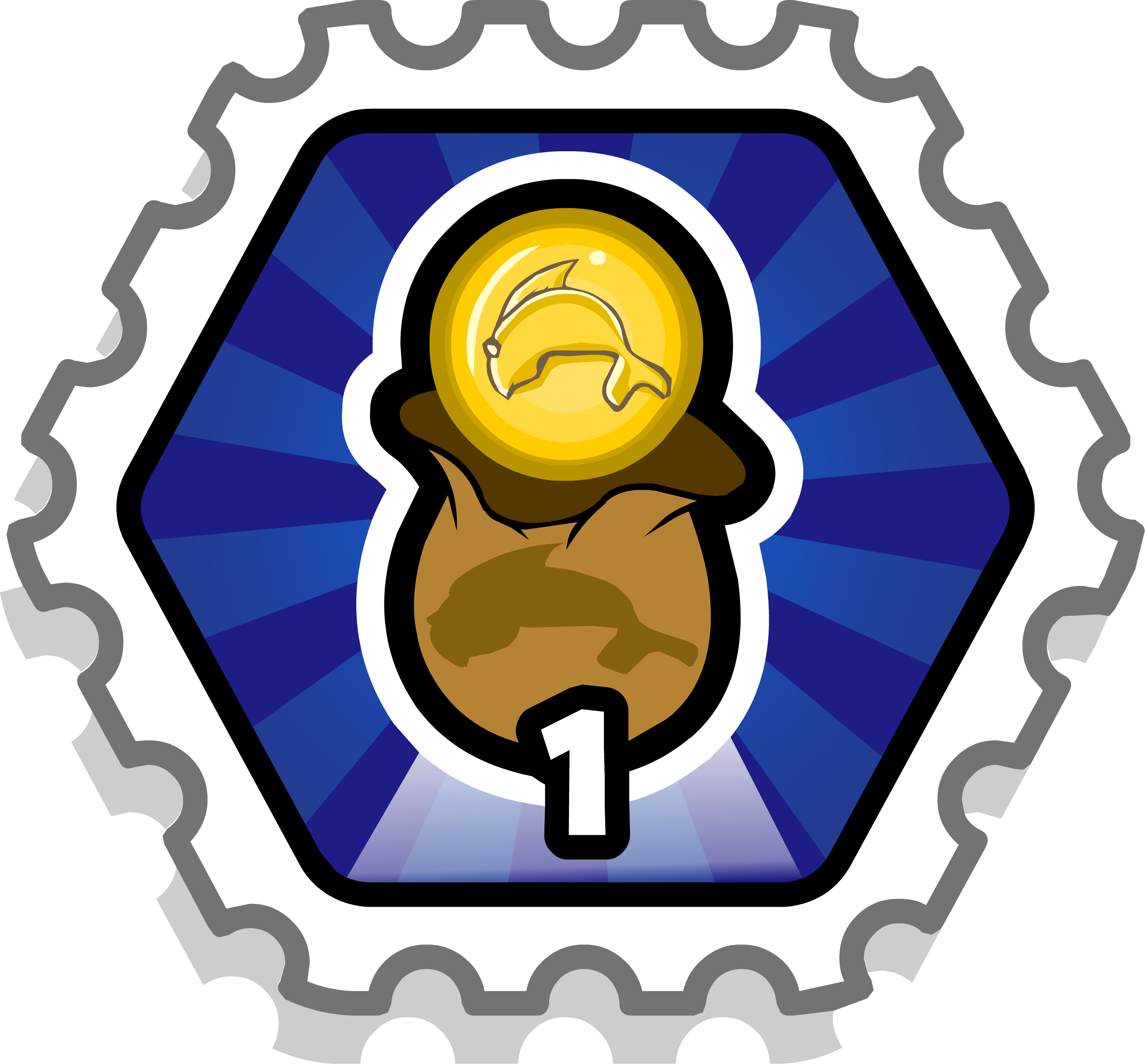 Cave Coins Max - Club Penguin Extreme Cannon Stamp (2452x2279)
