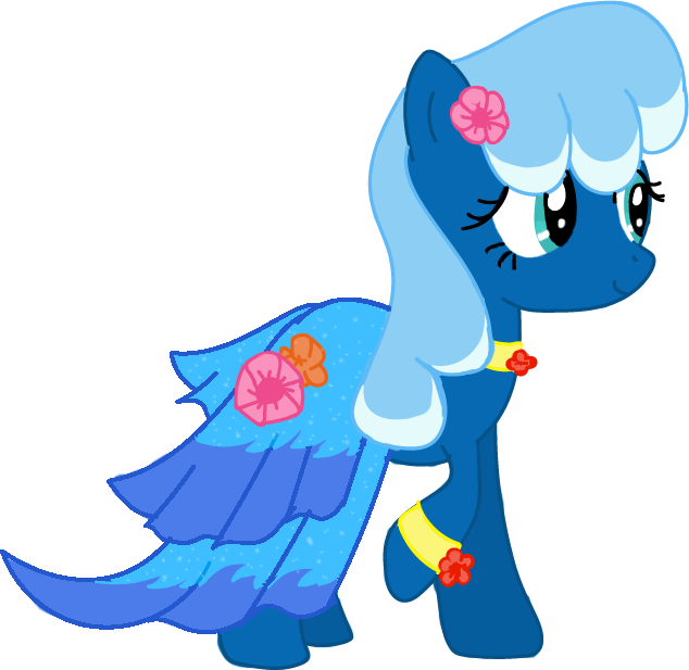 Sea Foam Dress [point Commission] By Theshysky - Cartoon (634x617)