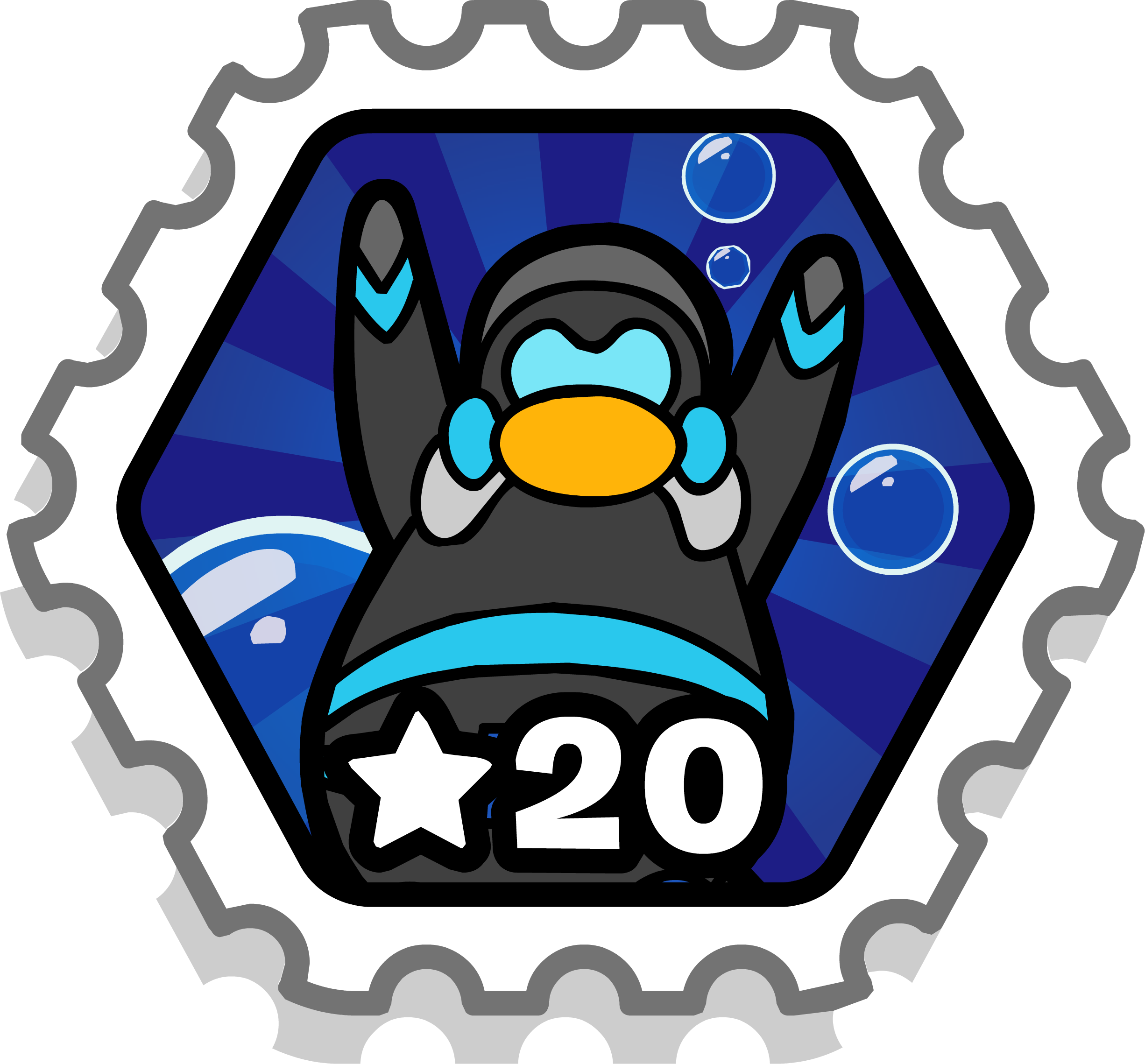 Extreme Rescue - Club Penguin System Defender Stamps (2452x2279)