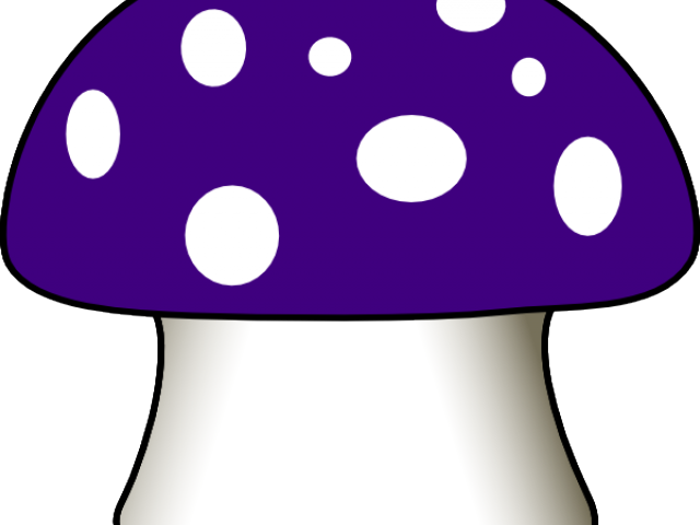 Mushroom Clipart Purple Mushroom - Smurf Mushroom (640x480)