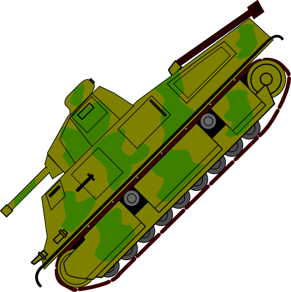 War Tank Clip Art At Clker Com Vector Clip Art Online - Army Tank Clip Art (594x595)