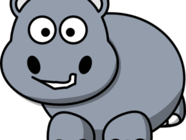 Hippo Clipart Happy Hippo - Cartoon Hippo (640x480)