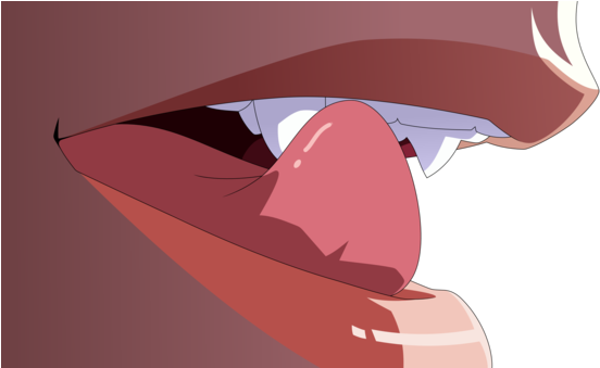 Shinobu Lips Vector By Mike-rmb - Oshino Shinobu Lips (600x338)