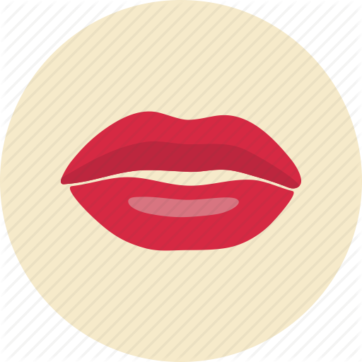 Lips Sign Black Icon With Flat Style Royalty Free Vector - Mouth Icon Png (512x512)
