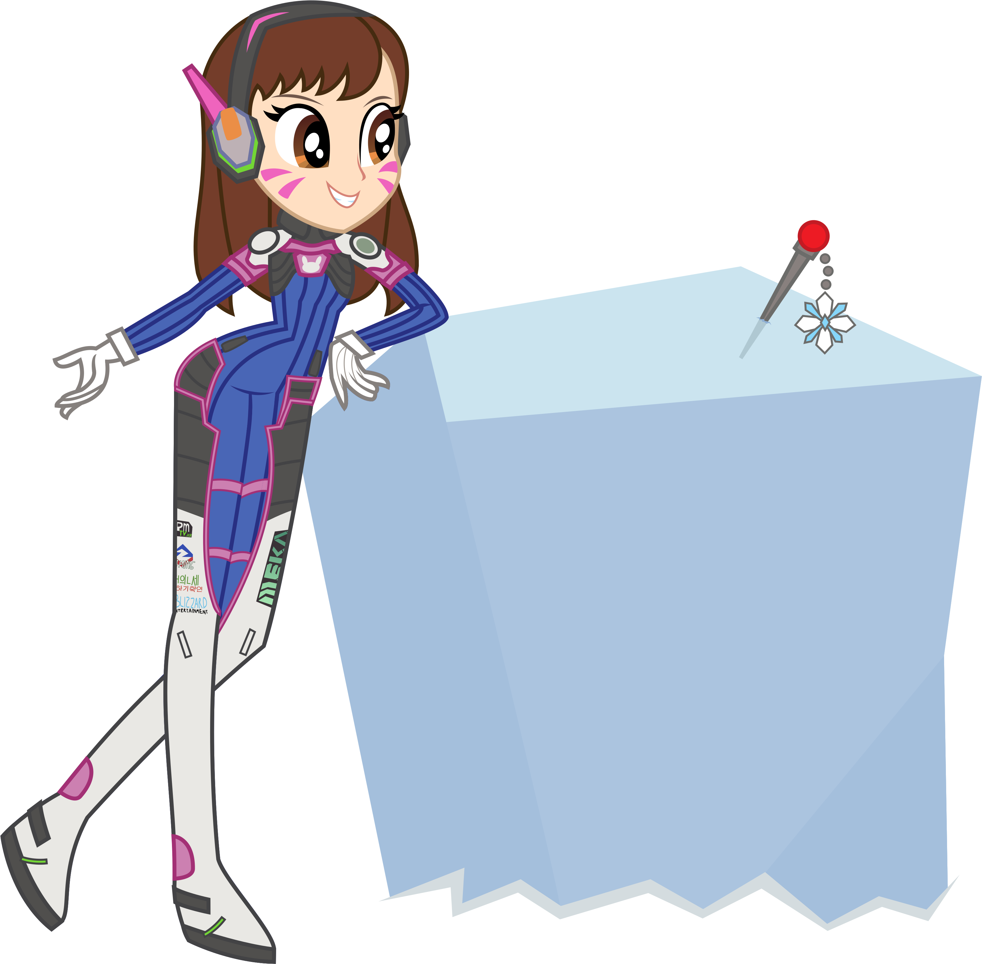 Sketchmcreations, Barely Pony Related, Commission, - Girl D Va Crossover (3684x3453)