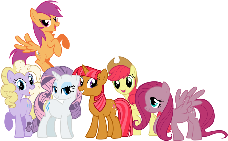 Pinkie Pie Applejack Rarity Rainbow Dash Pony - My Little Pony As Fillies (900x567)