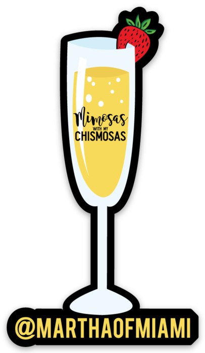 Mimosas With My Chismosas Sticker - Mimosa (406x699)