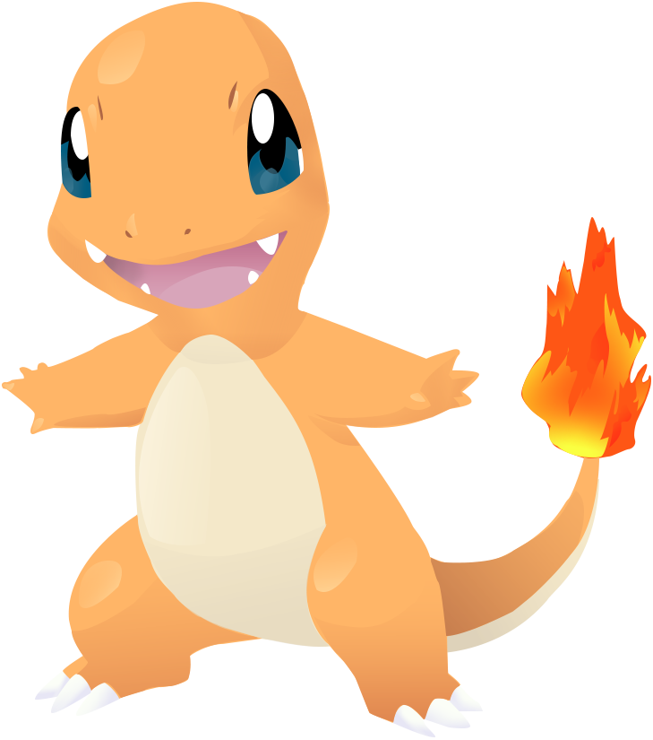 Charmander Vector Lineless - Charmander Vector (729x825)