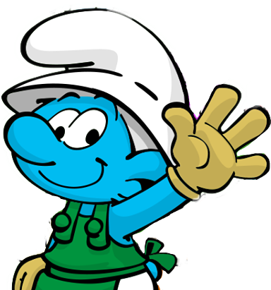 Gardener Smurf - Gutsy Smurf Smurfs Village (397x421)