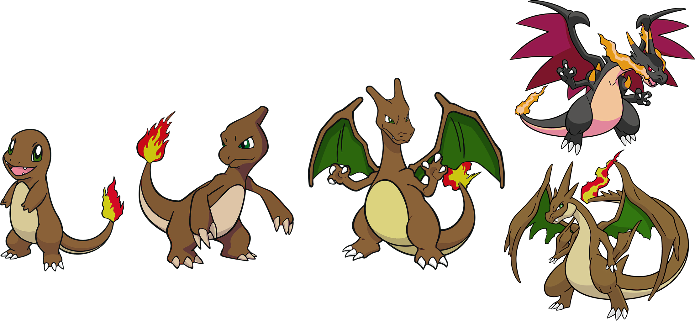 Alternate Shinies - Mega Charizard Y Dream World (2217x1024)