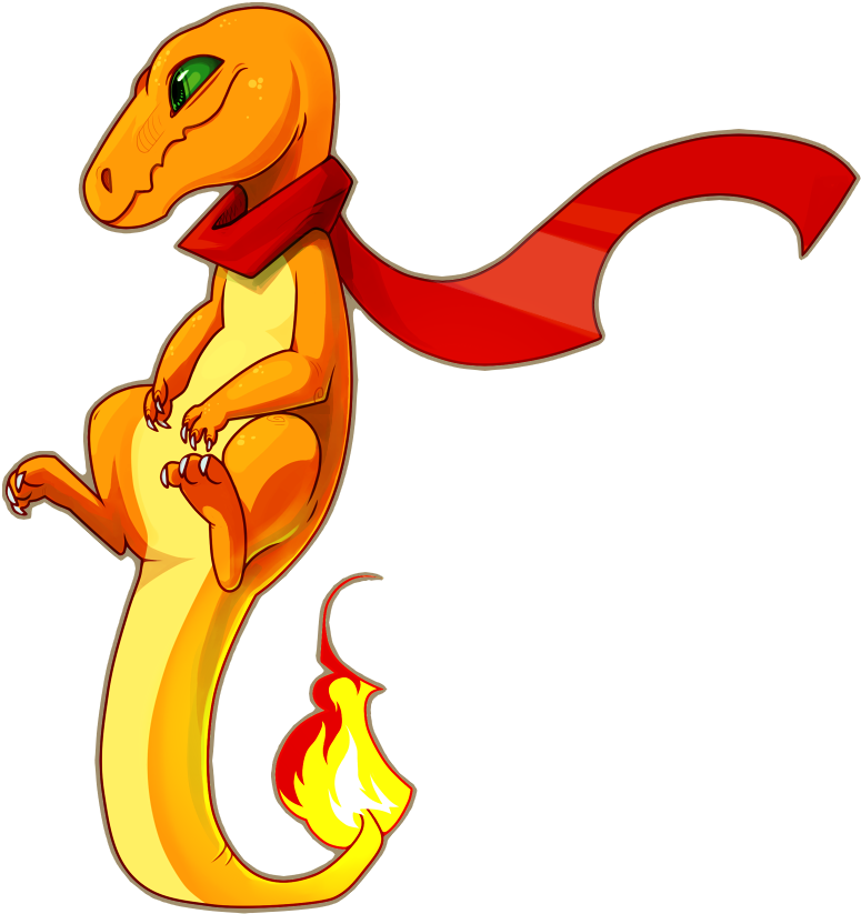 Charmander By Rhinne - Cartoon (831x895)