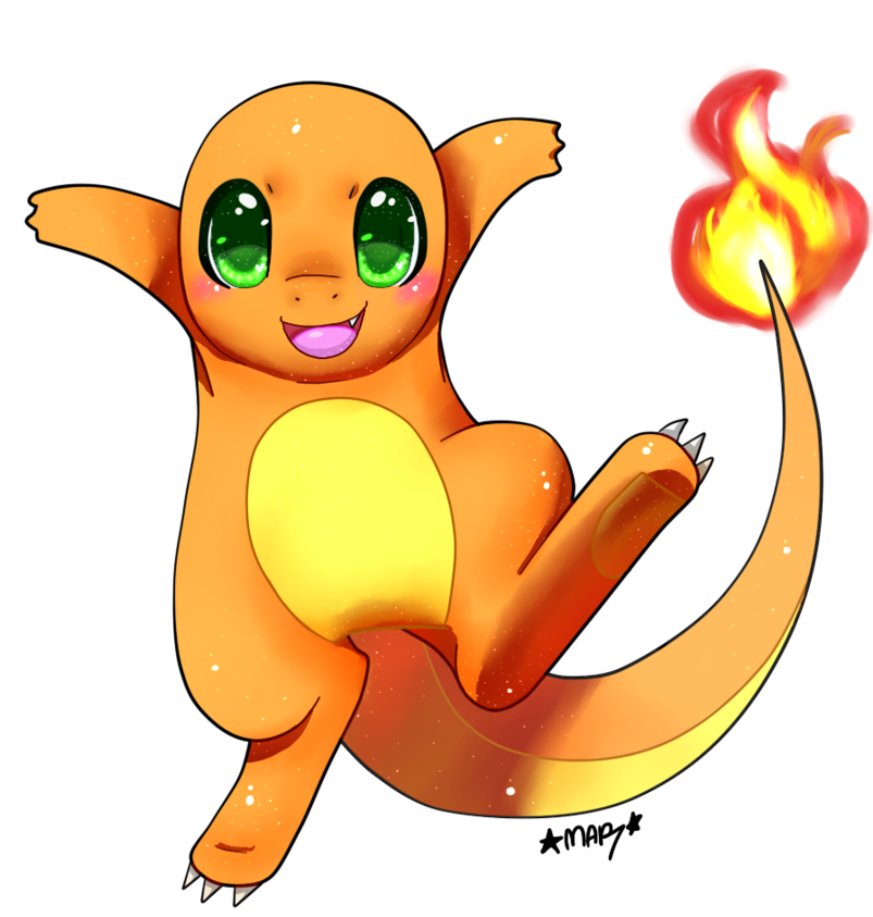Charmander By Antelku - Charmander Kawaii Para Dibujar (894x894)